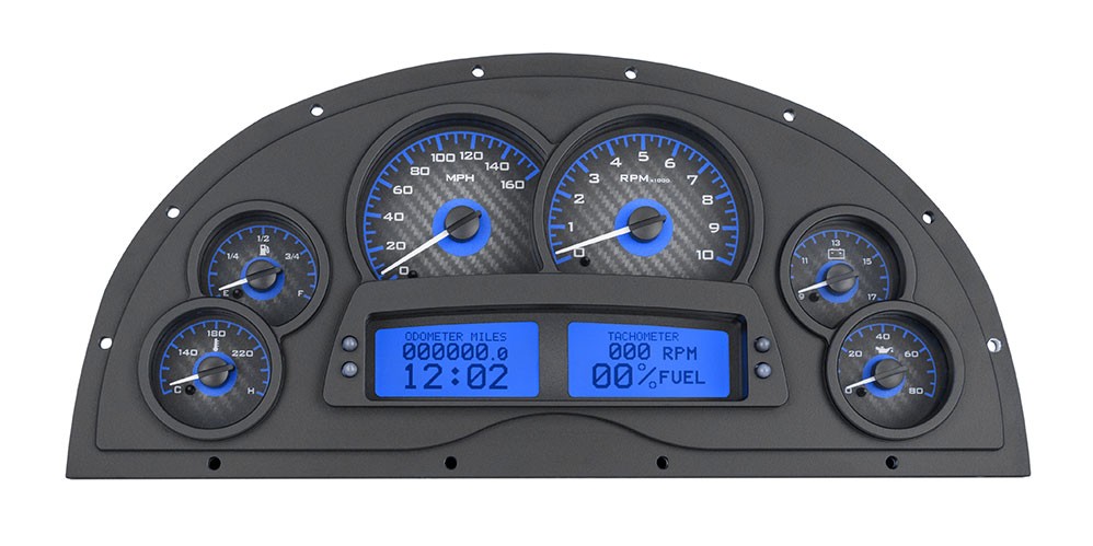 Dakota Digital VHX 1967- 69 Marquez Designs Camaro Carbon Fiber / Blue VHX1200CB
