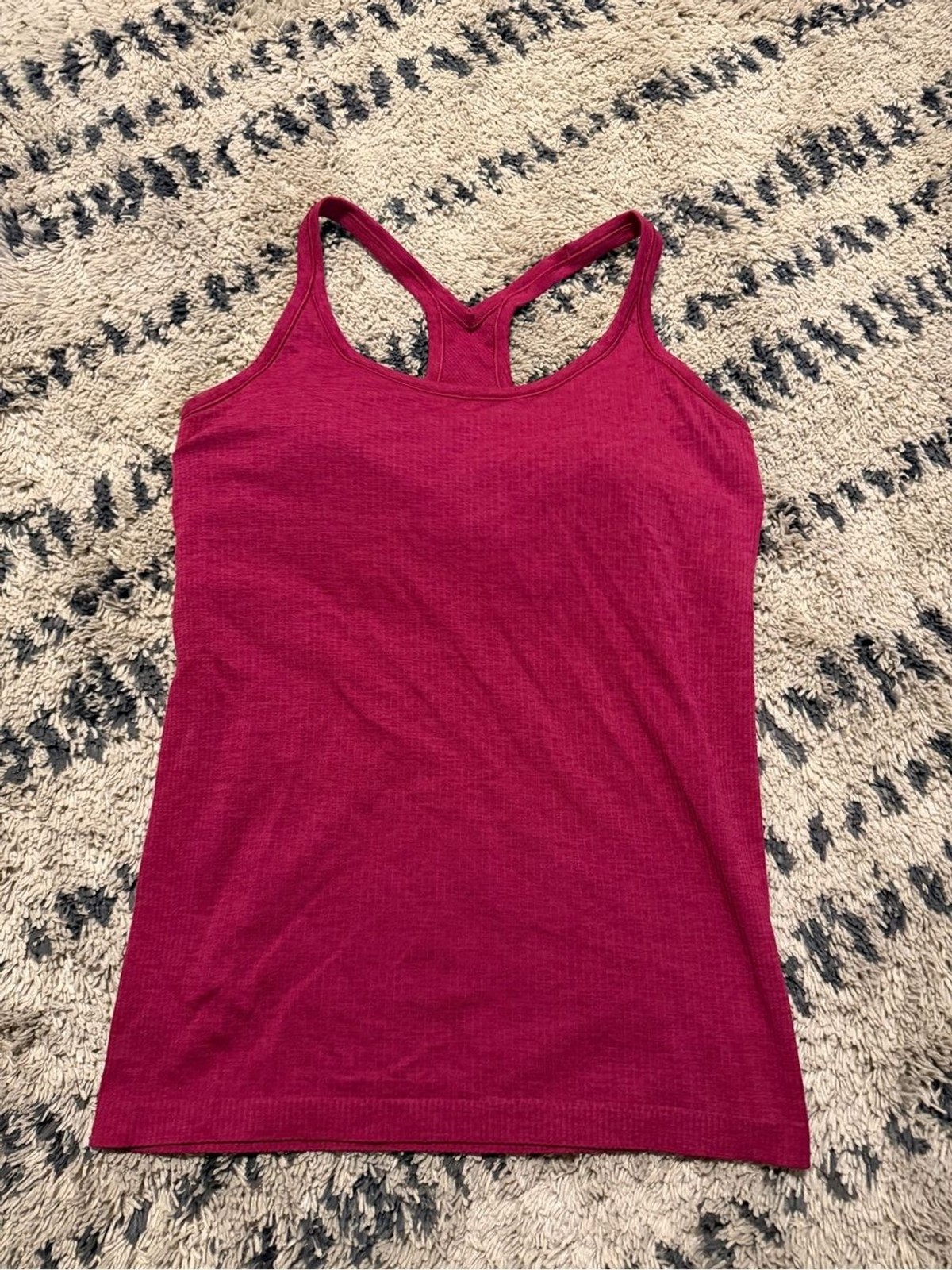 lululemon ebb to street tank top in raspberry rave