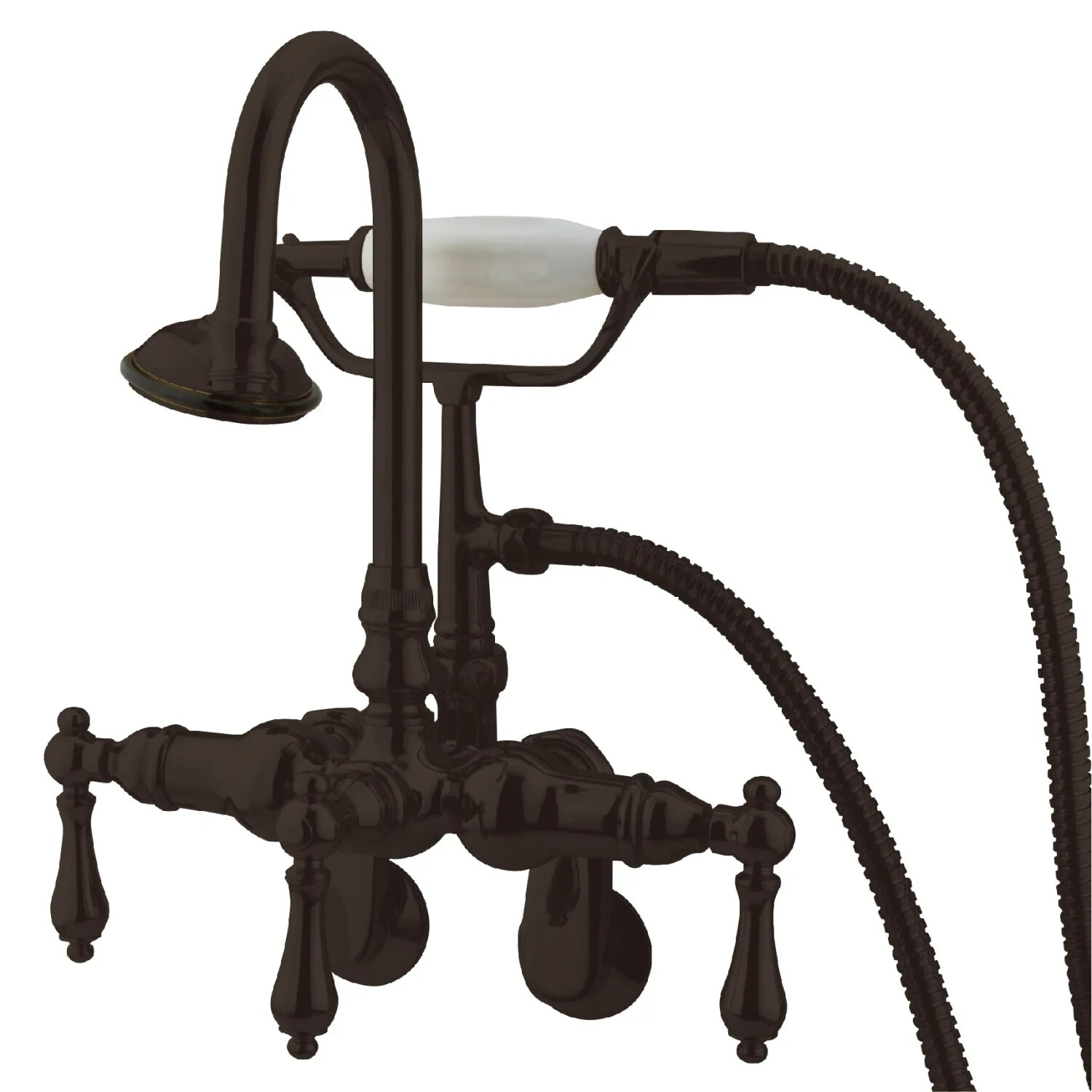 Kingston Brass CC301T5 Vintage Adjustable Center Wall Mount Tub Faucet Oil Rubbe Kingston Brass CC301T5 Vintage Adjustable Center Wall Mount Tub Faucet Oil Rubbe