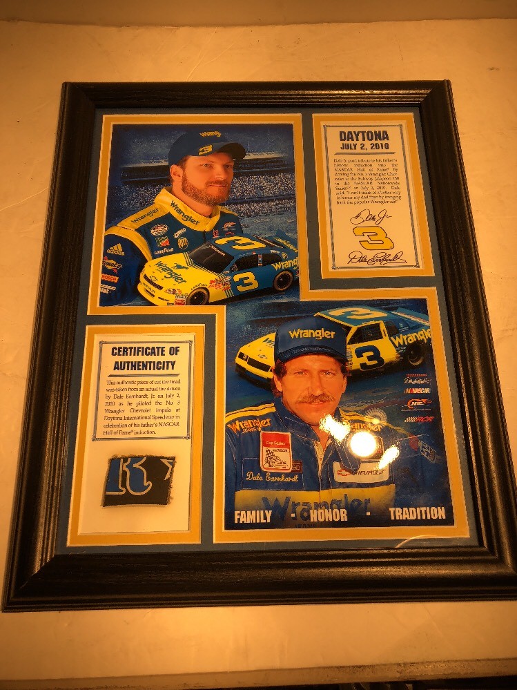 Dale Earnhardt Jr. 2010 Daytona Framed 13x16 Collage & Race-Used Tire COA Dale Earnhardt Jr. 2010 Daytona Framed 13x16 Collage & Race-Used Tire COA