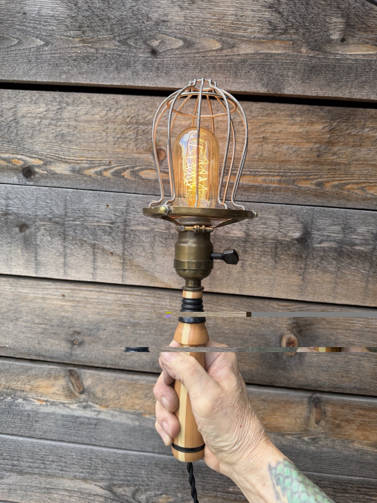 Trouble Light Steampunk Vintage Hubbell Cage Lamp Drop Handle Industrial Trouble Light Steampunk Vintage Hubbell Cage Lamp Drop Handle Industrial