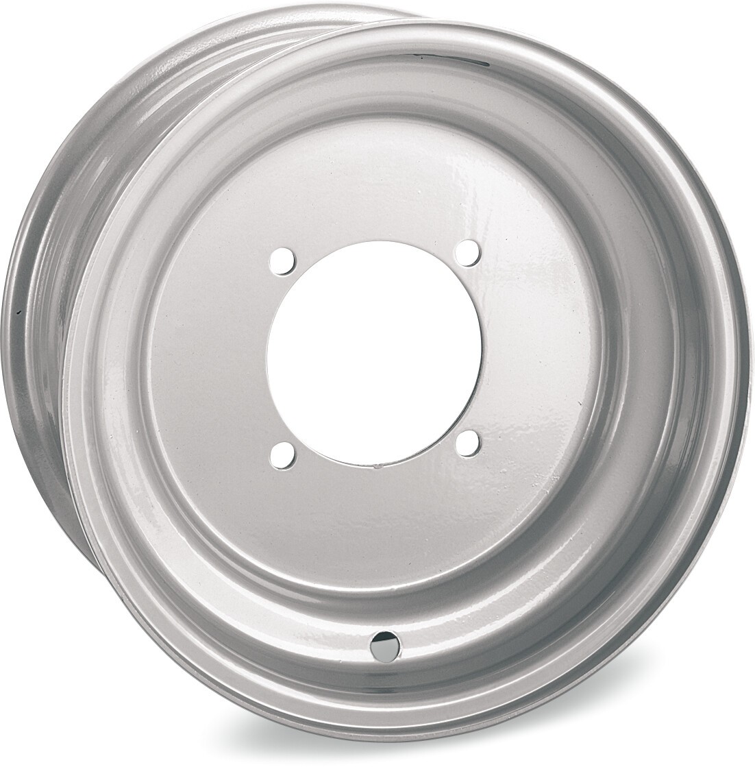 AMS Steel Replacement Wheel Front 10x5 4/110 2+3 Offset Silver ATV