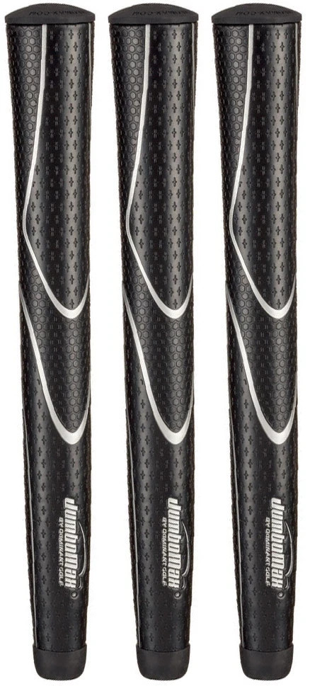 JumboMax Tour Series Swing Golf Grips Black & Silver Choose Size Quantity