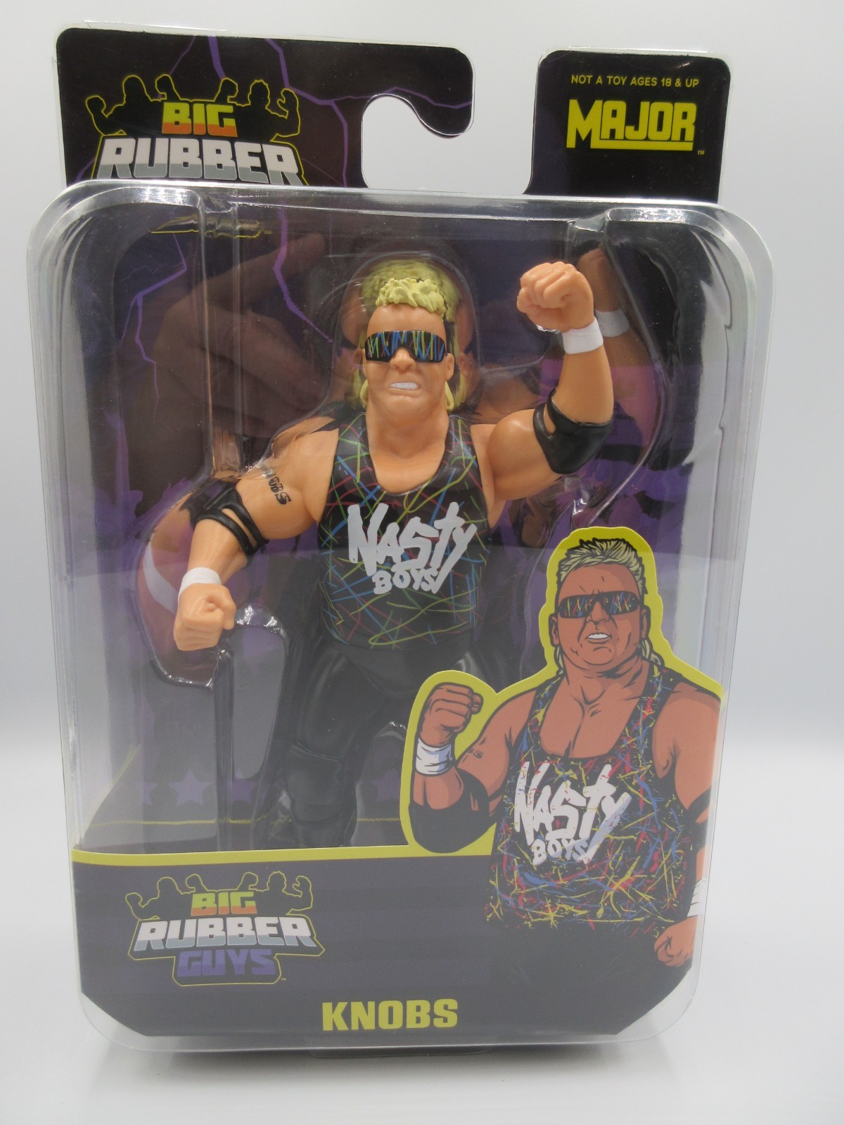 Collect Major Big Rubber Guys NASTY BOYS BRIAN KNOBS Figure WWE WCW BRAND NEW