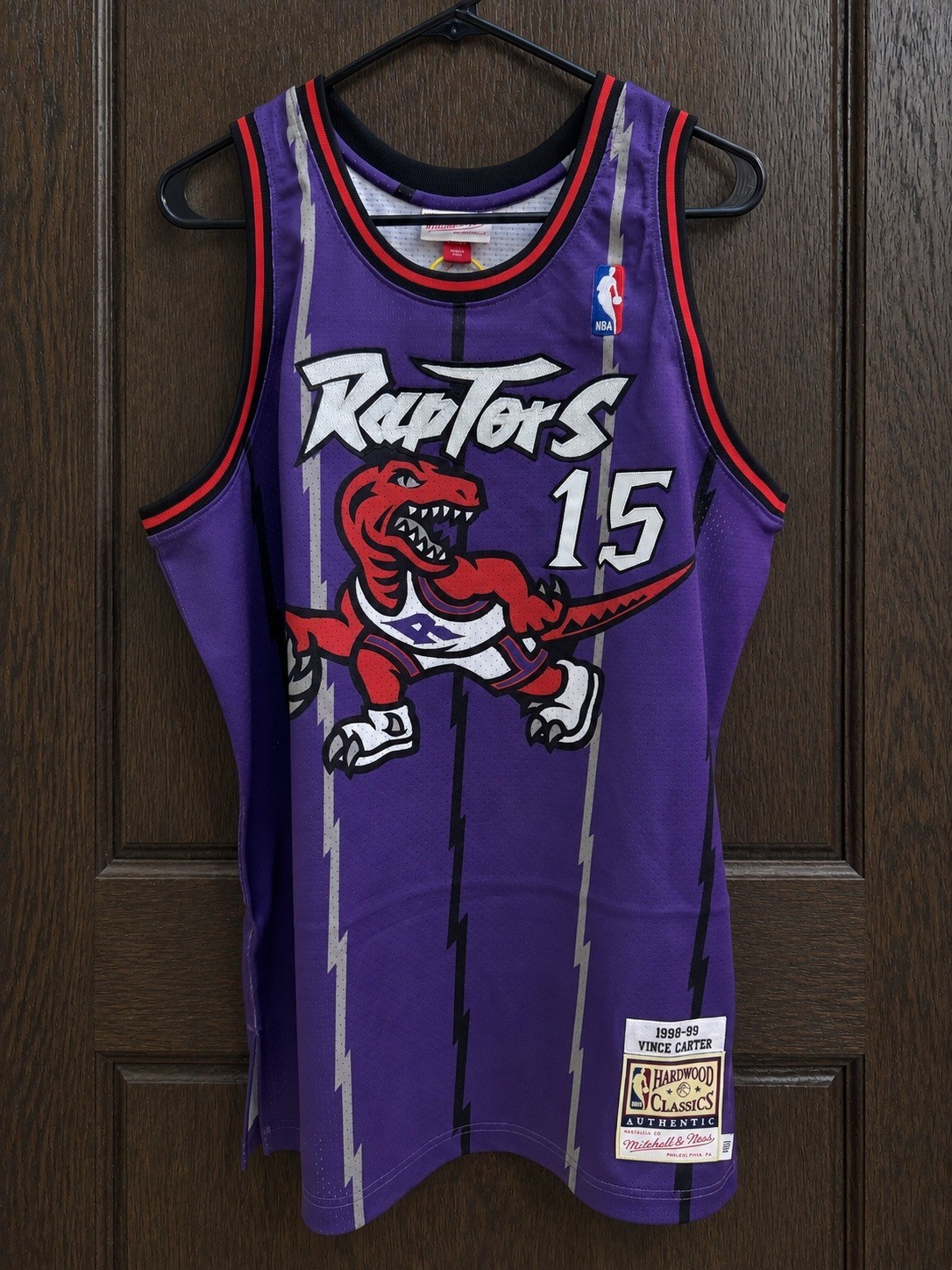 Vince Carter Raptors 1998-99 Purple Authentic Jersey L XL NWT