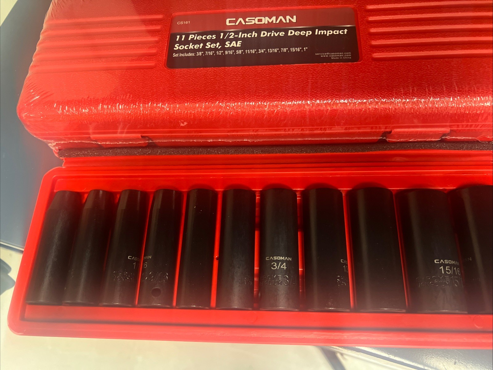 Casoman 11pcs 1/2” Impact Socket Set