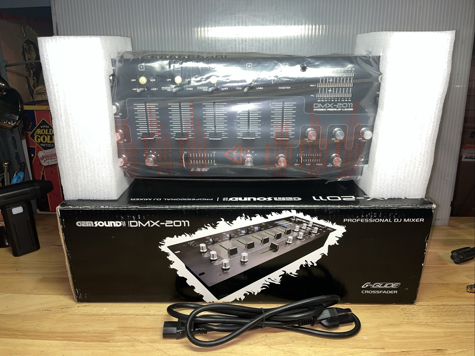 Gem Sound DMX-2011 4-Channel DJ Stereo Preamp Mixer W/ Instructions - UNUSED