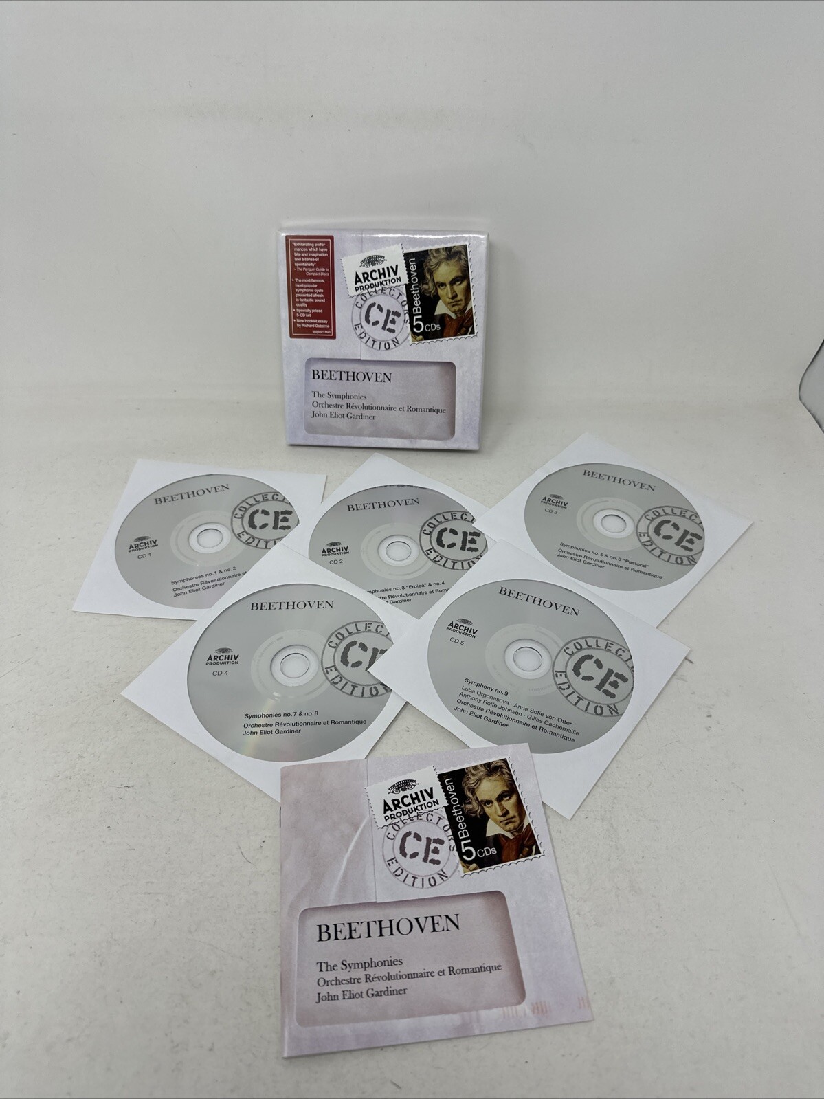Beethoven : The Symphonies (CD, 5-Disc Set, 1994, NICE DISCS) Beethoven : The Symphonies (CD, 5-Disc Set, 1994, NICE DISCS)