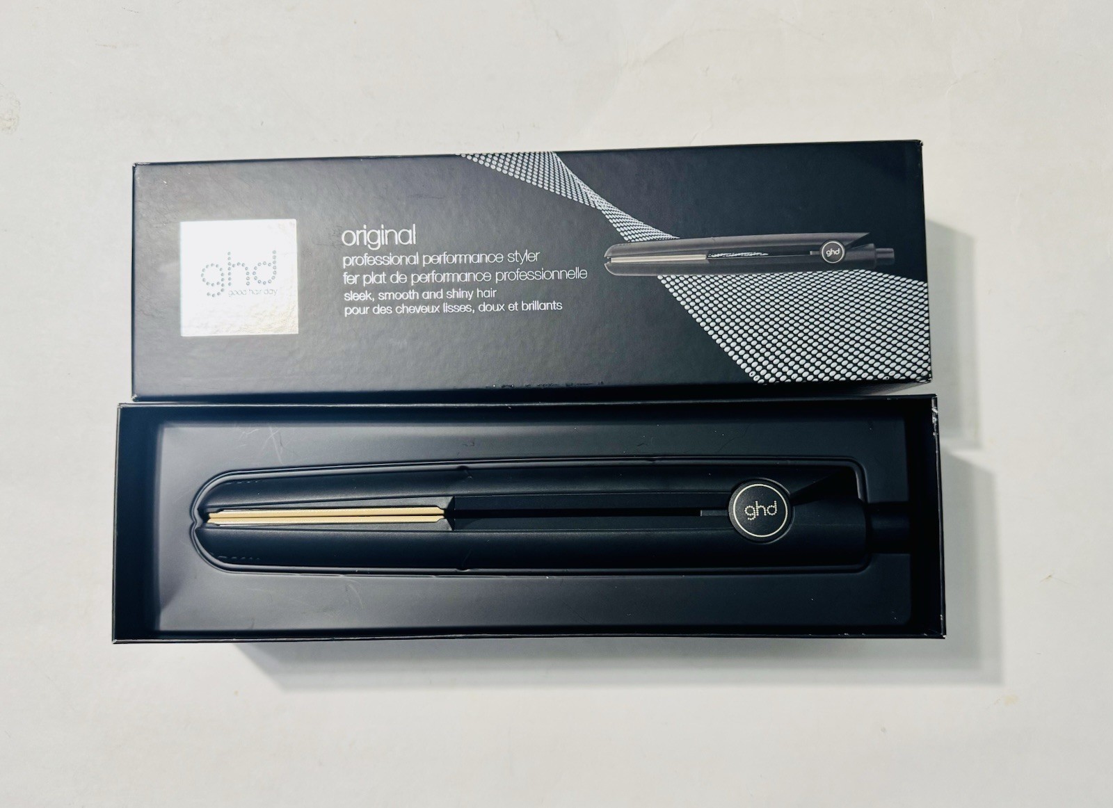 GHD Original Professional Performance Styler Flat Iron - Black. Open Box.