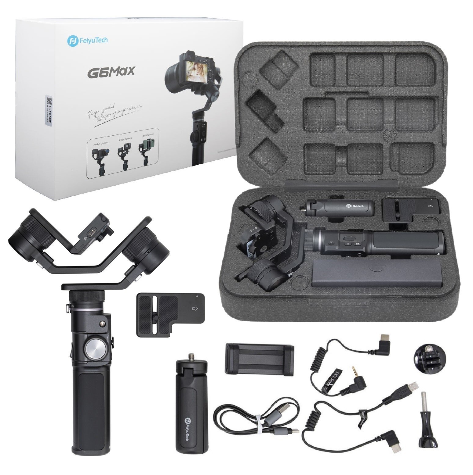 Feiyu G6 Max 3-Axis Handheld Gimbal Stabilizer For Smartphones & Cameras