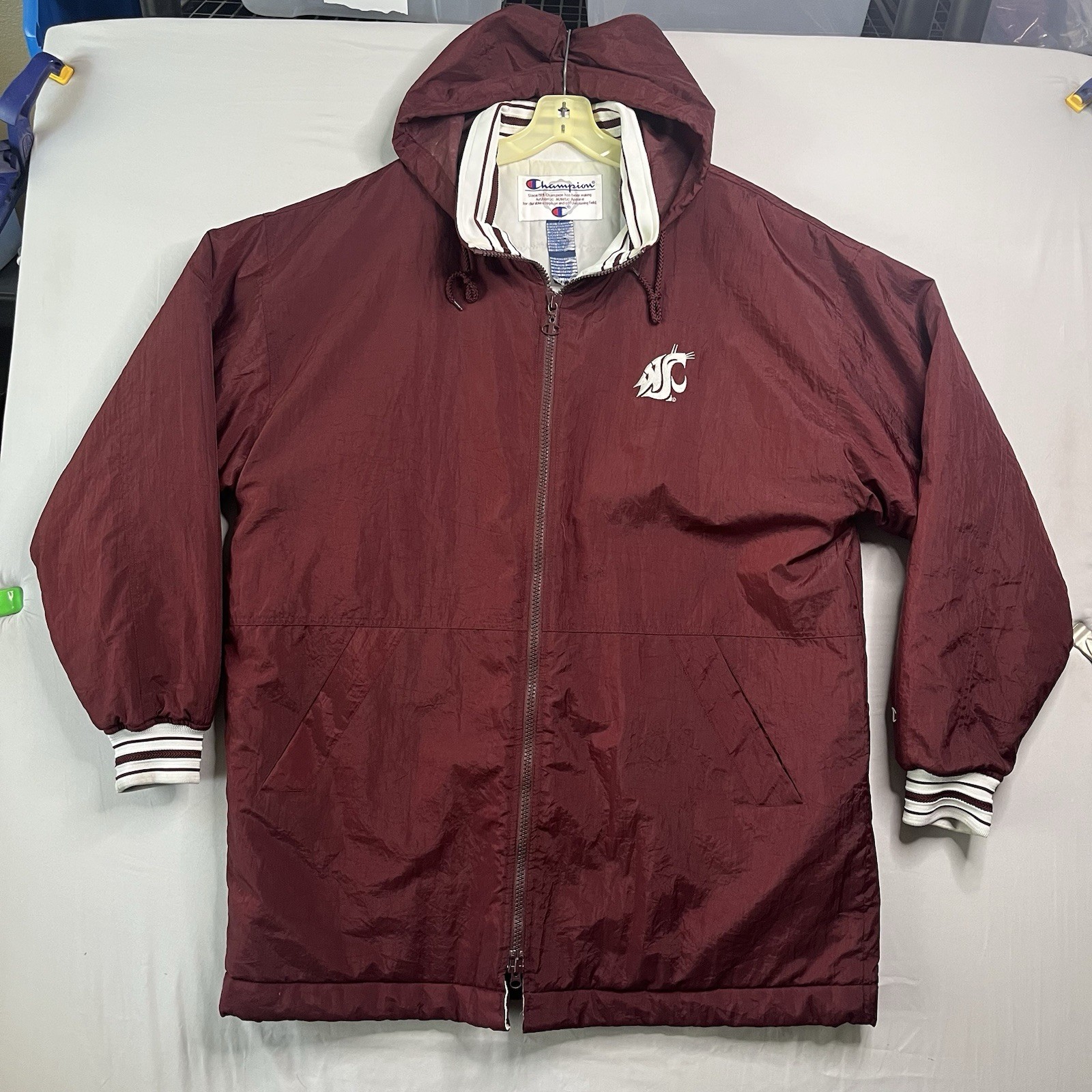 Vtg Champion Washington State Cougars Jacket Mens XL On Field Parka Football 90s