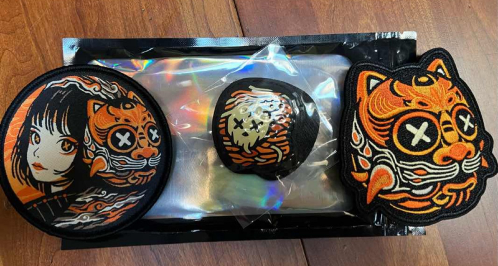 Castle x Grayscale CxG Yoshizaki Designs Neko Tiger Patch Set EDC