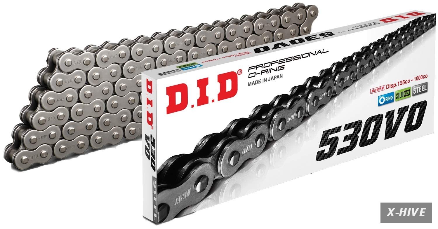DID 530VO-120 Steel 120 Link V Series O-Ring Chain with Connecting Link