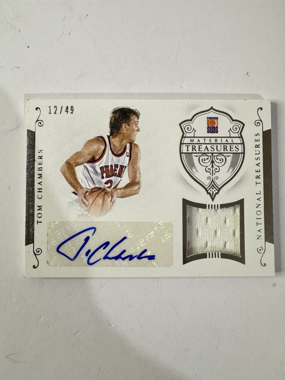 2011 Panini National Treasures Material Treasures Tom Chambers /49