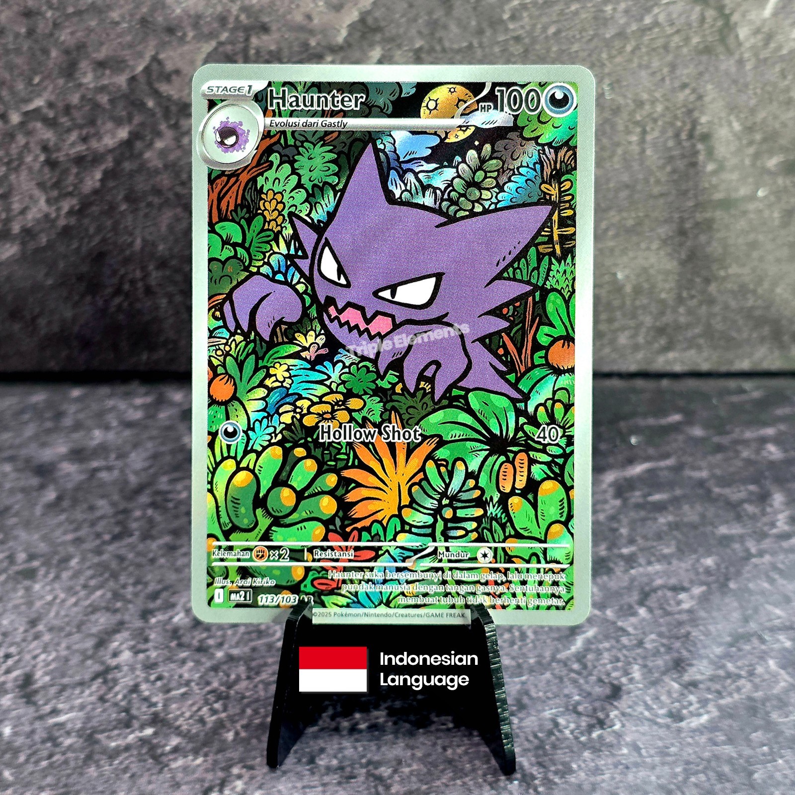 Haunter AR Pokemon Card 113/103 NM Kobaran Biru Inferno X - MA2 Indonesia