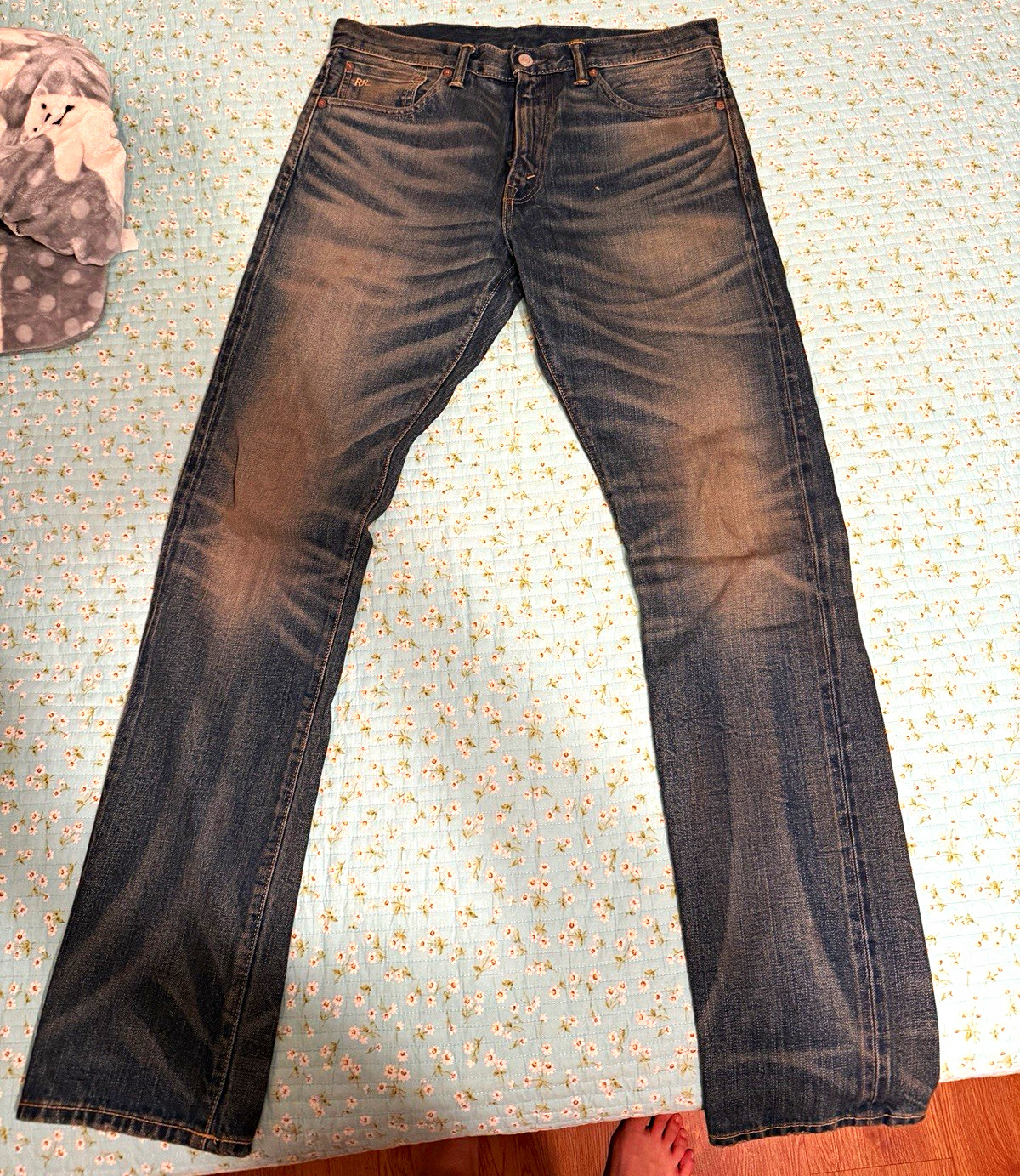 RRL Double RL Yosemite Men’s Slim Fit Denim Jeans Size 32x32 wore once inc book