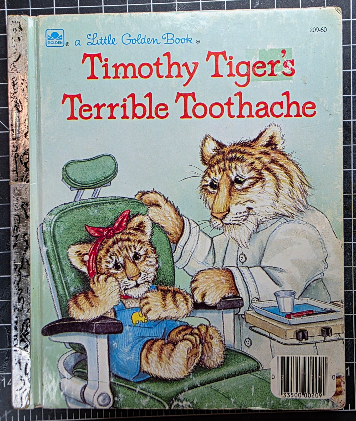 Little Golden Books Timothy Tiger\'s Terrible Toothache HC Jan Wahl Illus 1988