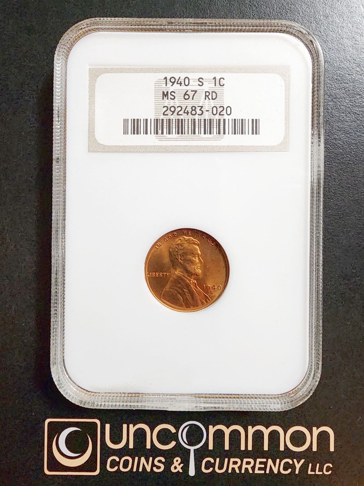 1940 S MS 67 RD Lincoln Cent.   Graded by NGC    (UCC-LWC-1940S-MS67RD-N-0015)
