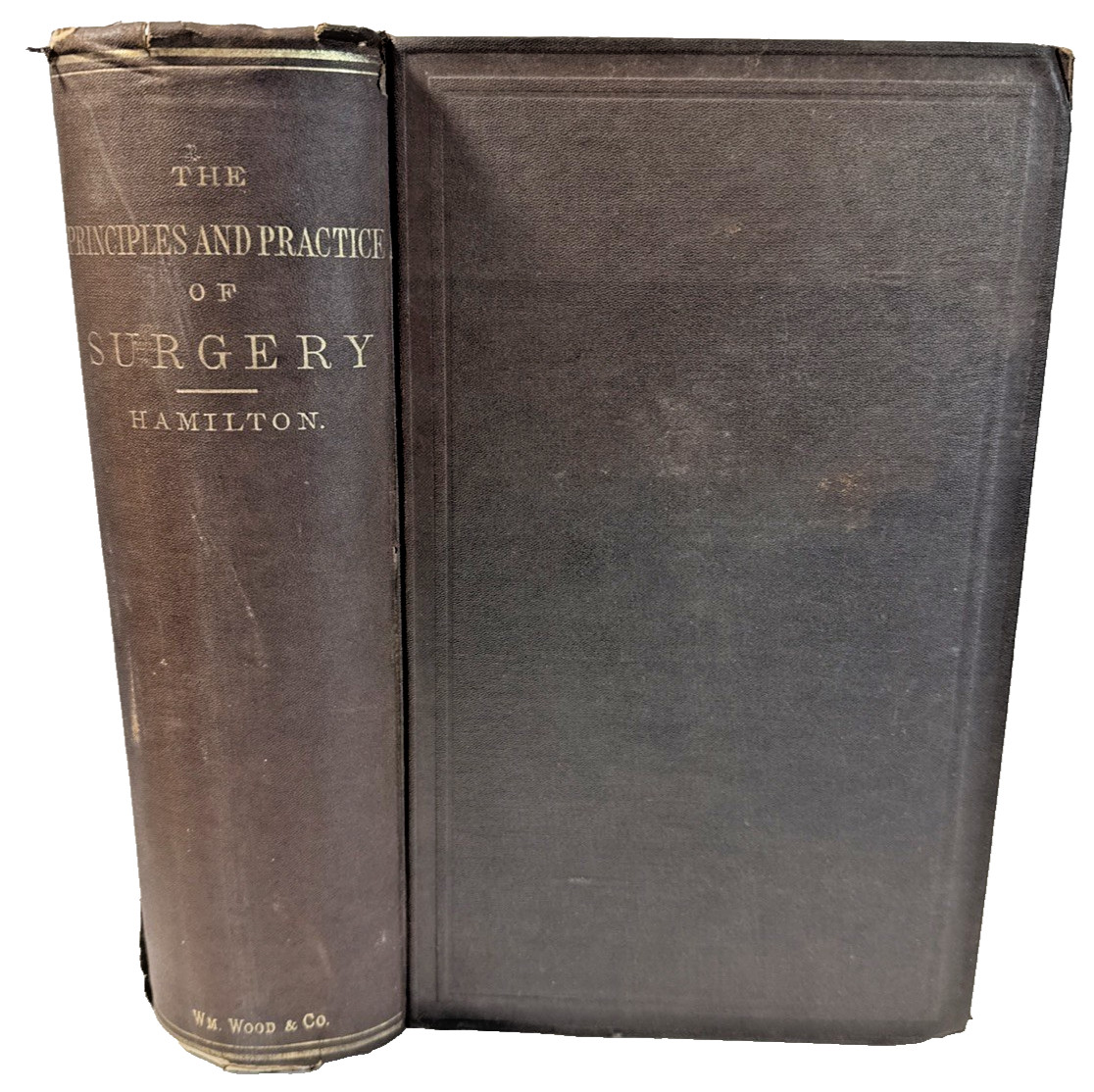 ULTRA RARE Principles Practice Surgery Hamilton 1876 Antique Medical Book Illus