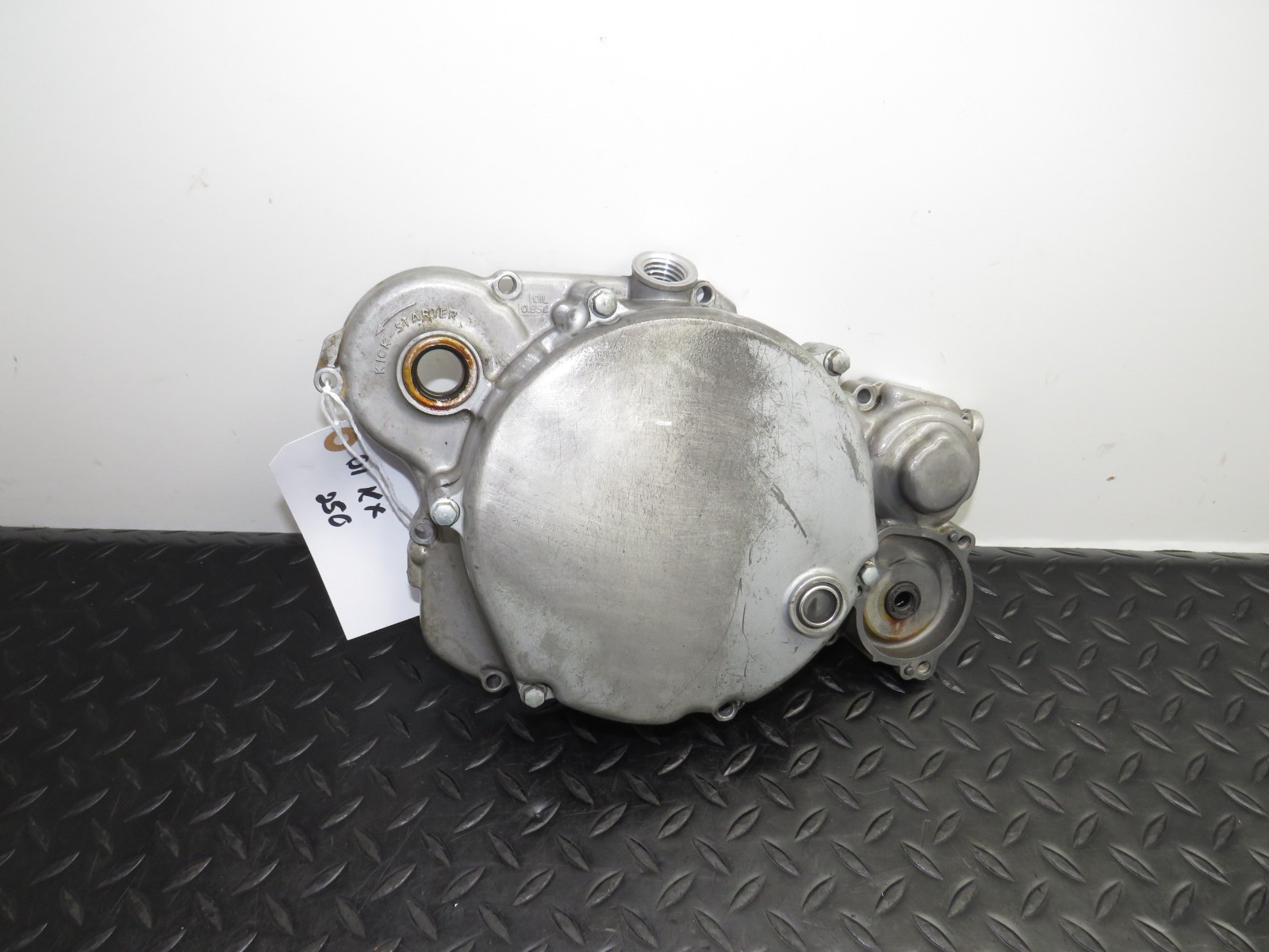00 01 KAWASAKI KX 250 KX250 OEM INNER CLUTCH OUTER COVER ENGINE COVER GOOD