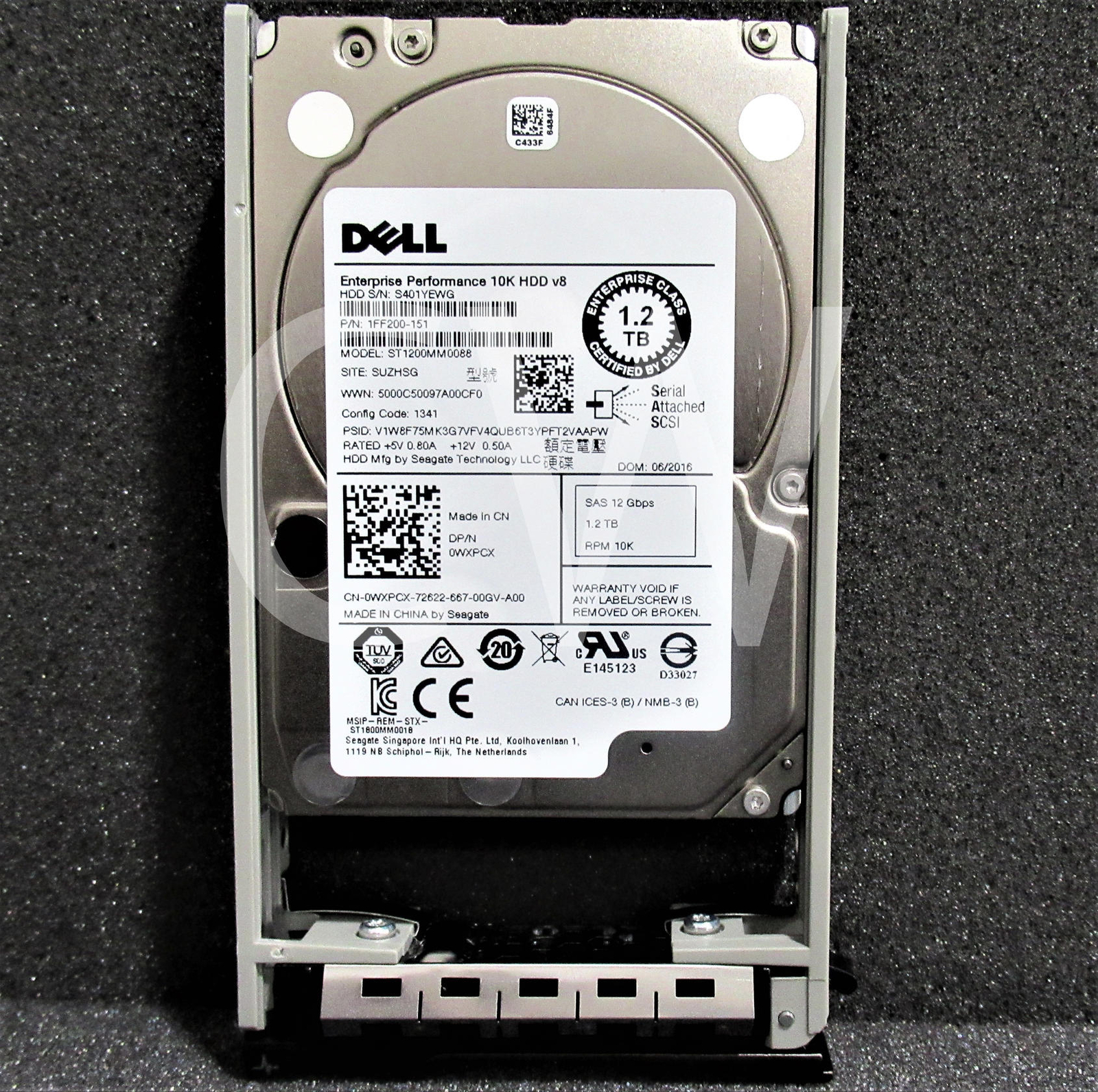 WXPCX 0WXPCX Dell POWEREDGE 1.2TB 10K 12Gbps 2.5