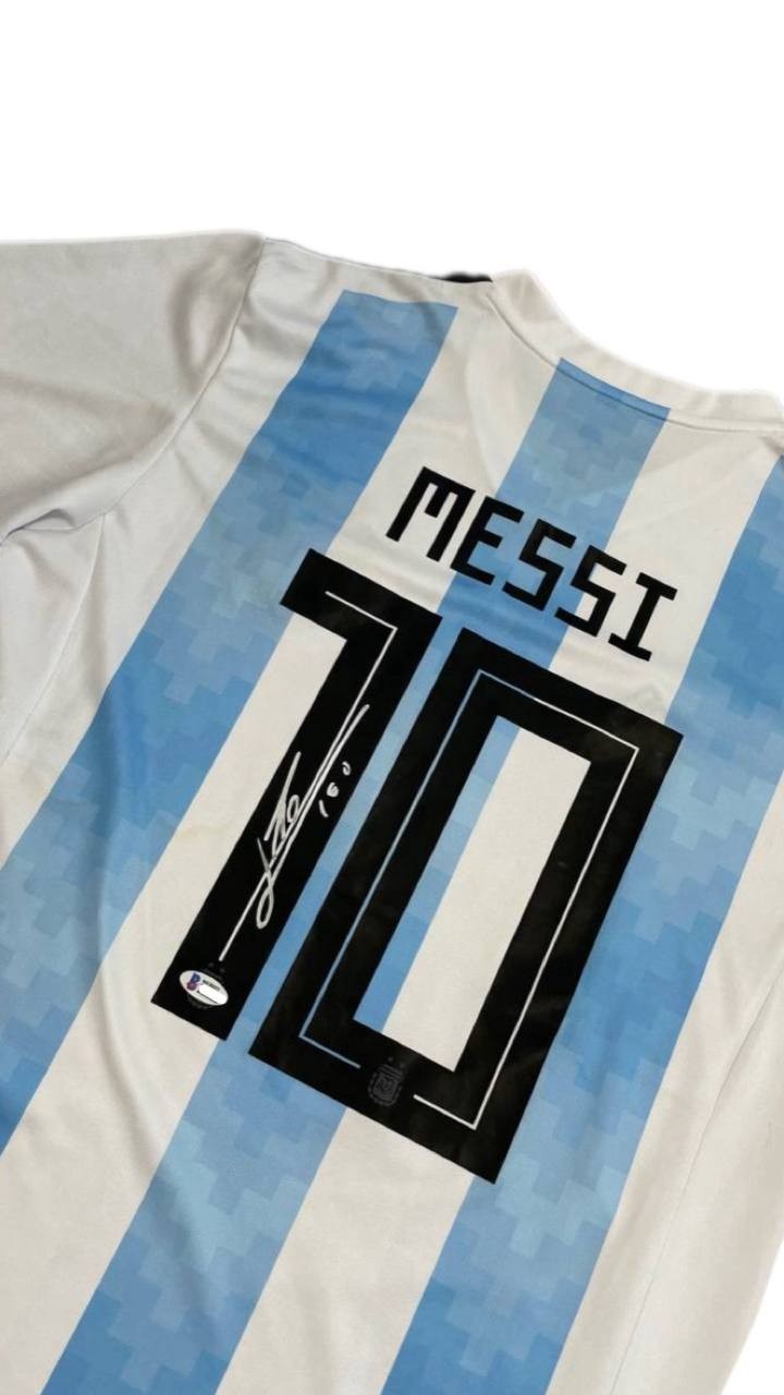 Hand Signed Autographed Soccer Jersey Lionel Messi Argentina COA