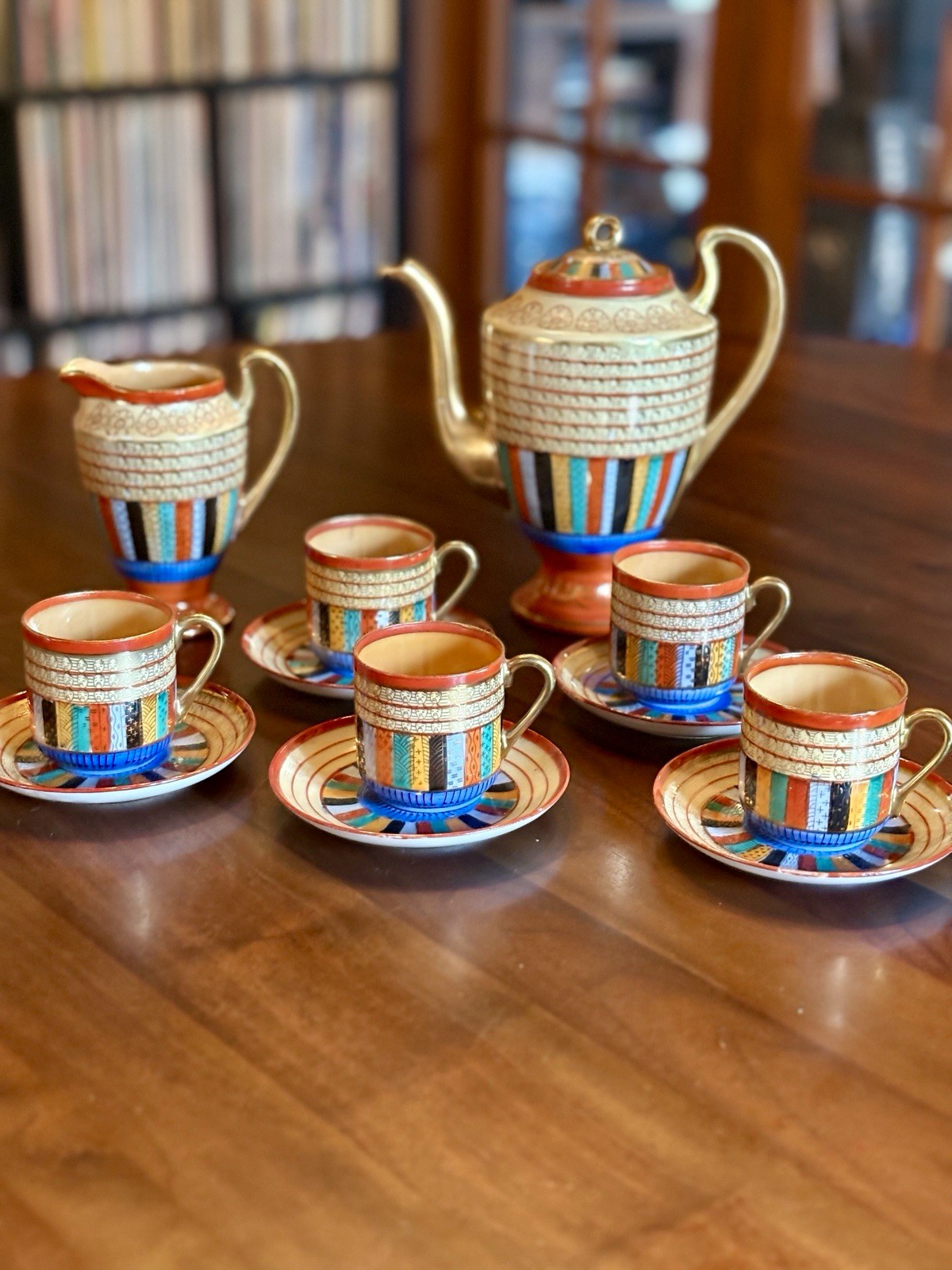 Vintage Japanese “Thousand Faces” Tea Set • 12 pieces • Made in Japan Vintage Japanese “Thousand Faces” Tea Set • 12 pieces • Made in Japan