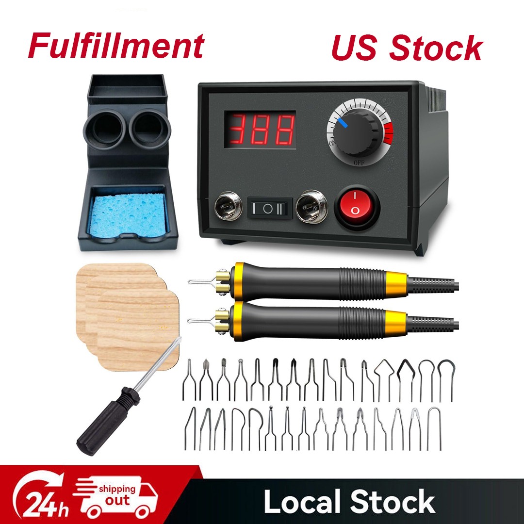 USA Professional Wood Burning Kit with Temperature Control and Ergonomic Design