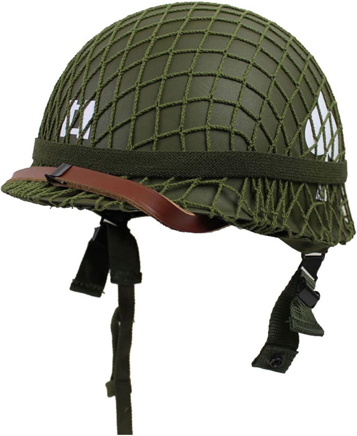 WWII US WW2 Army M1 Steel Pot Helmet Replica - Military Gear Uniform with Net Co WWII US WW2 Army M1 Steel Pot Helmet Replica - Military Gear Uniform with Net Co