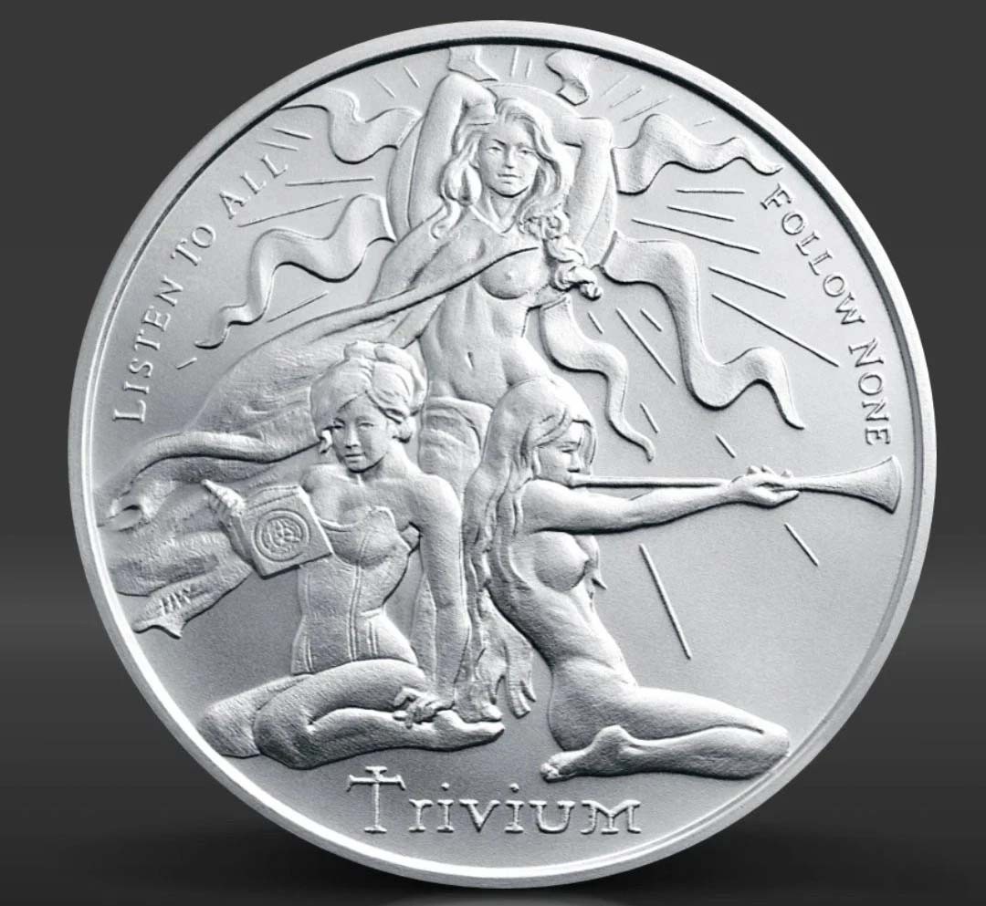 2026 - 1 oz .999 Fine Silver Round Silver Shield Trivium Girls Silver Shield BU