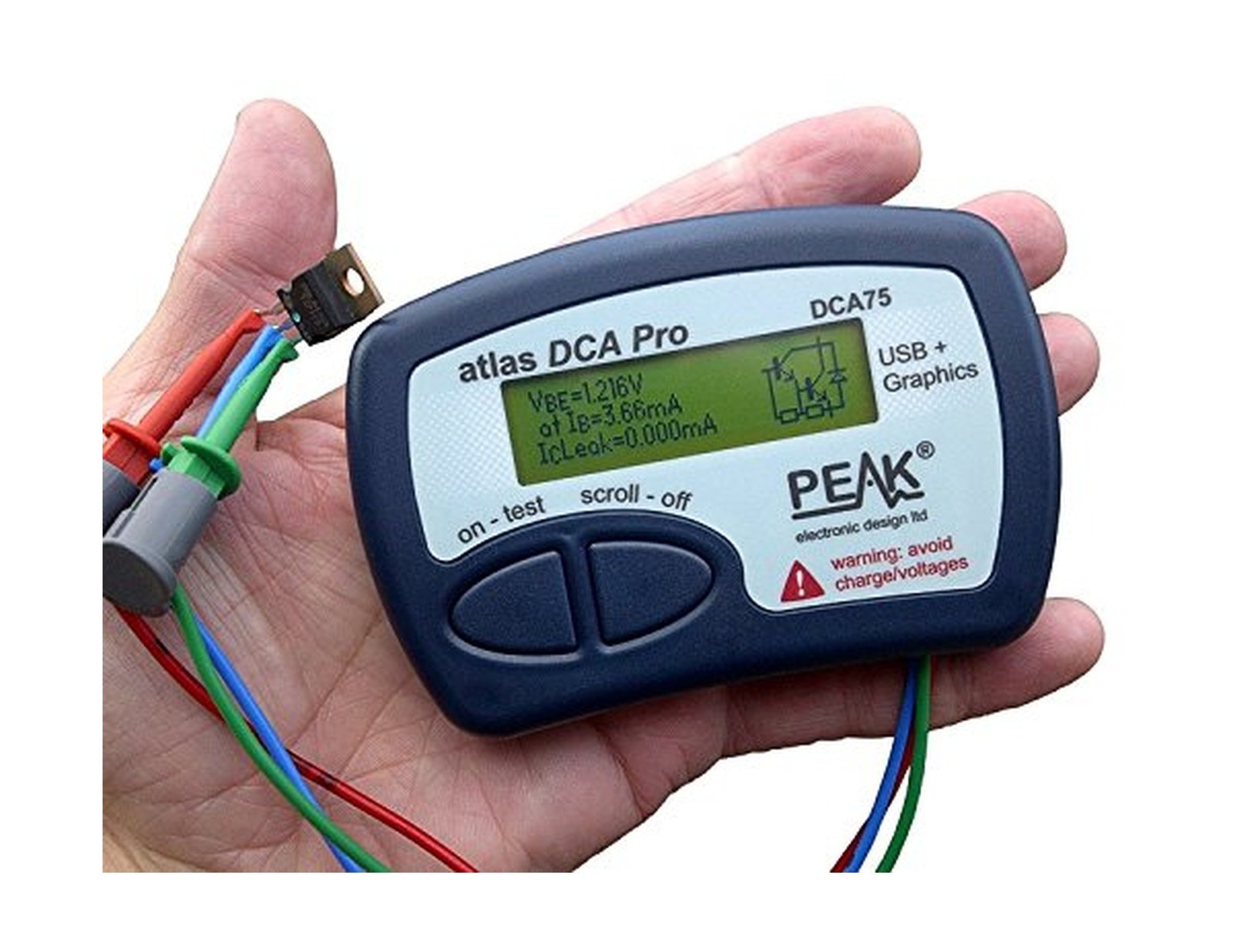 Peak Atlas DCA75 Pro Semiconductor Tester, Light Blue