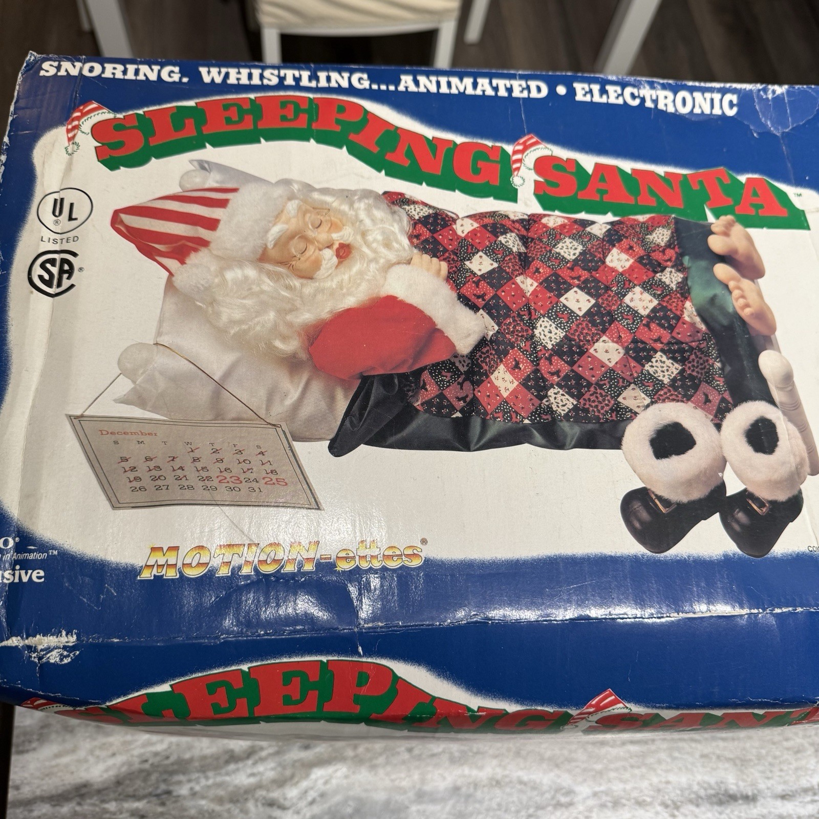 Vintage 1992 Telco Motionette Animated Christmas Sleeping Snoring Santa Claus Vintage 1992 Telco Motionette Animated Christmas Sleeping Snoring Santa Claus