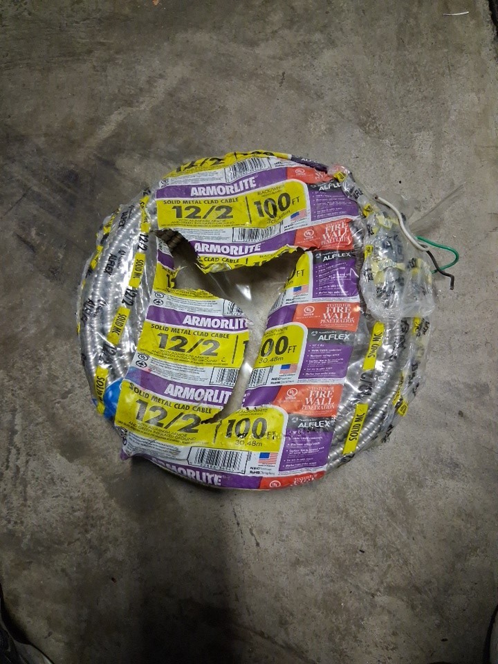 12/2 Metal Clad Wire With Ground 12/2 Metal Clad Wire With Ground