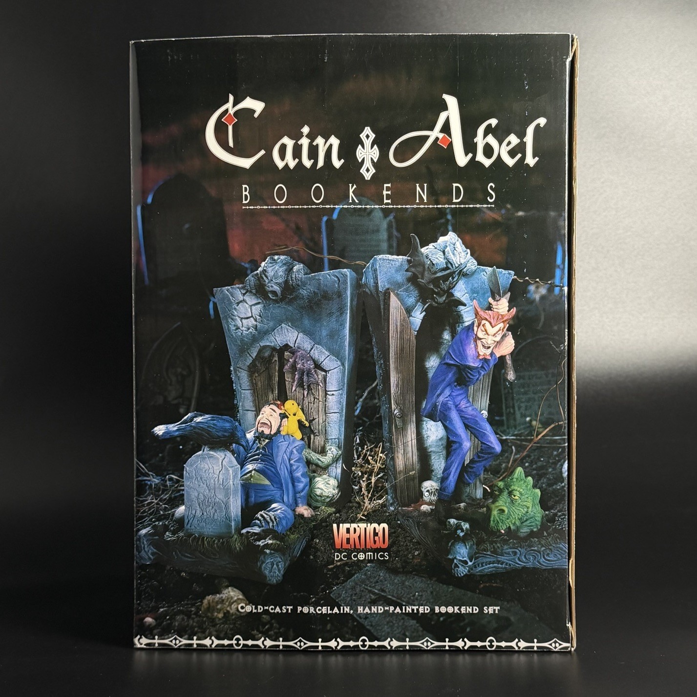 1998 DC Comics Vertigo Cain & Abel Bookends - Cold Cast Porcelain - New /1200 1998 DC Comics Vertigo Cain & Abel Bookends - Cold Cast Porcelain - New /1200