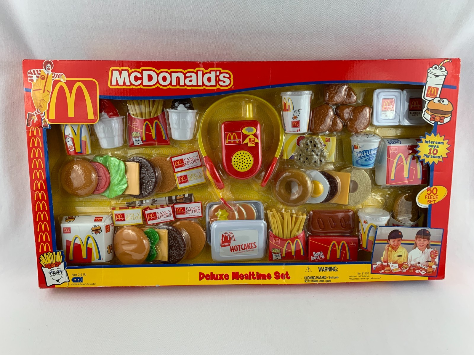 Rare CDI 2001 McDonald\'s 50 Piece Deluxe Mealtime Play Food Set 81120 NEW IN BOX