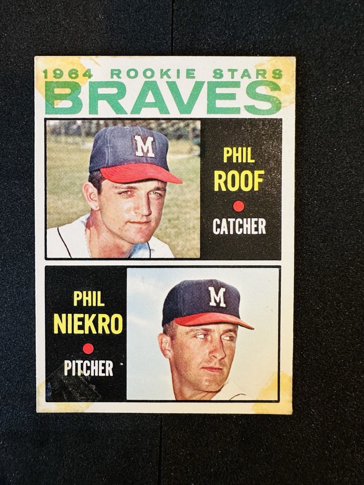 1964 Topps - High # Phil Niekro, Phil Roof #541 (RC) Sharp But Has Tape Corners 1964 Topps - High # Phil Niekro, Phil Roof #541 (RC) Sharp But Has Tape Corners