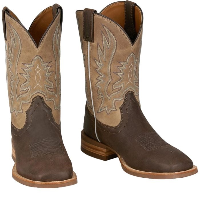 JUSTIN 0L7335 RUSTLE GRIZZLY BROWN COWHIDE 11\
