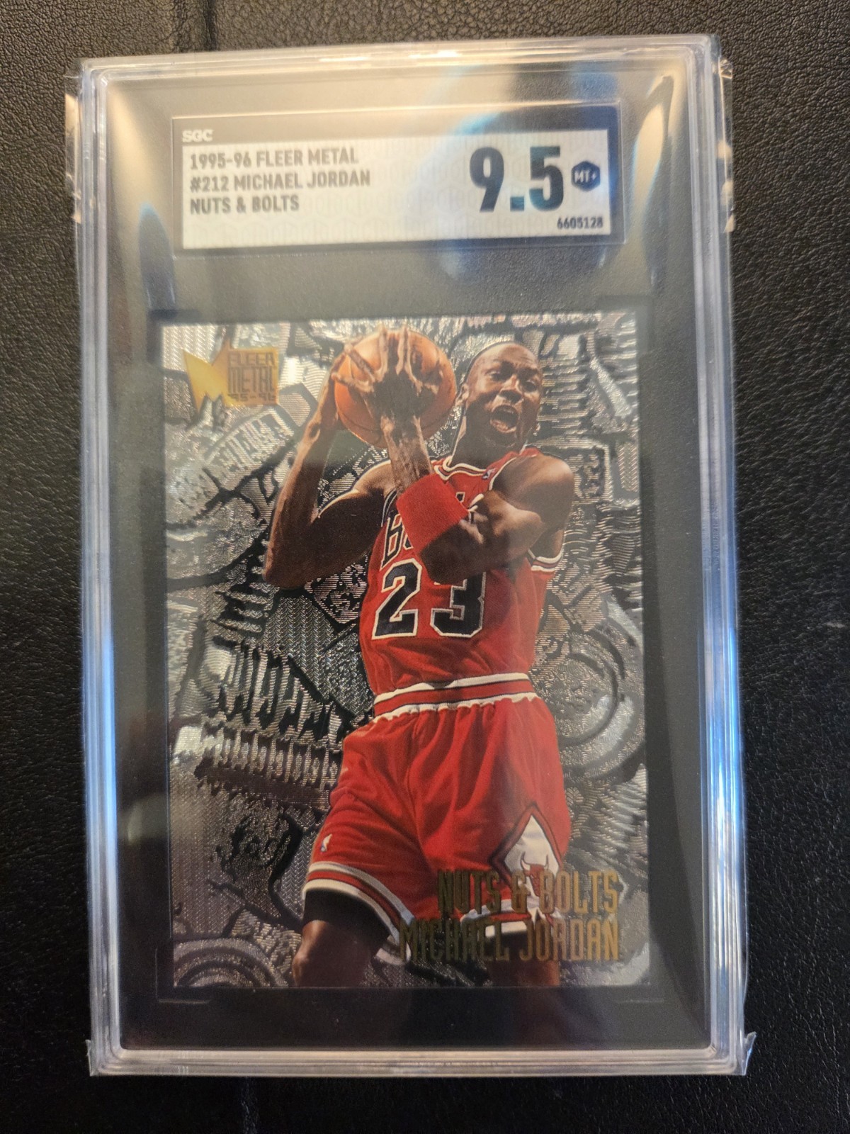 1995-96 Fleer Metal Nuts & Bolts #212 Michael Jordan SGC 9.5