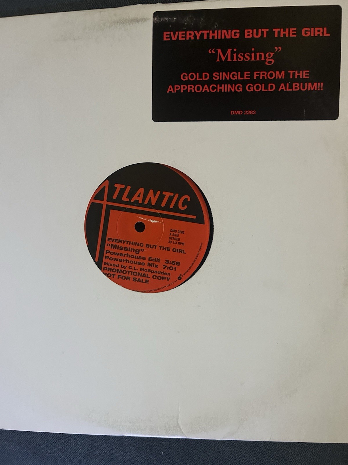 Everything But The Girl 12” Vinyl “Missing” Promo - UNUSED Everything But The Girl 12” Vinyl “Missing” Promo - UNUSED