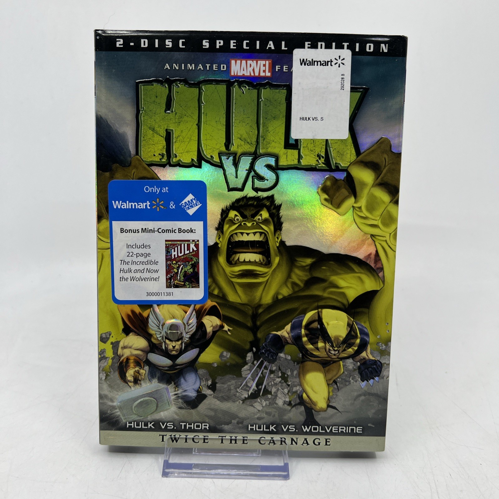 Hulk Vs 2-Disc Special Edition DVD Marvel Wolverine Thor 2008 With Mini Comic Hulk Vs 2-Disc Special Edition DVD Marvel Wolverine Thor 2008 With Mini Comic
