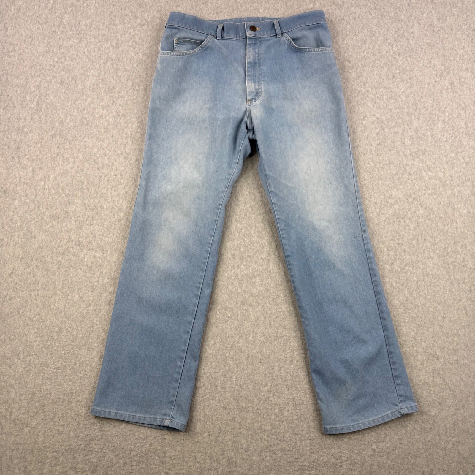 Vintage Lee Jeans Mens Fits 34x29 Blue Riders Straight Leg Union Made in USA