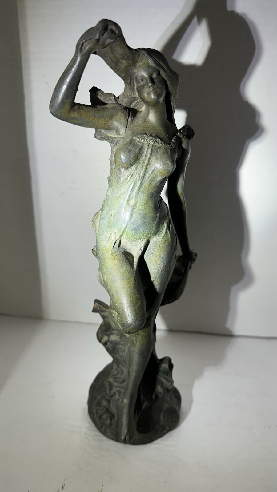 Art Nouveau Bronze Lady Paris France