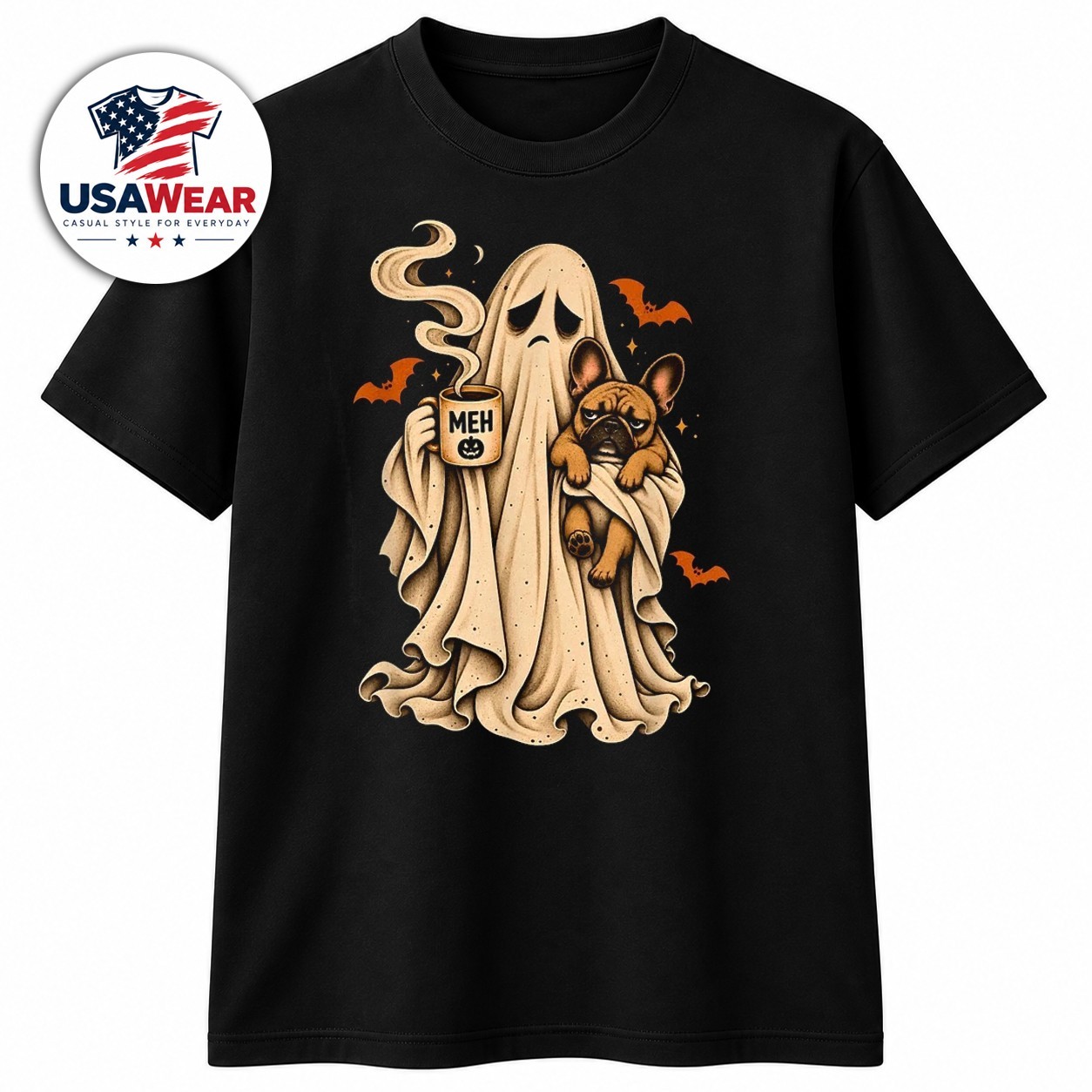 Funny Spooky Halloween Ghost Dog T-Shirt
