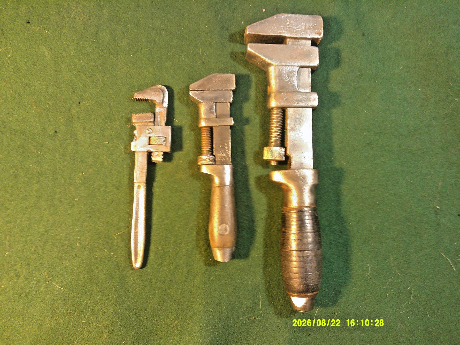 LOT OF THREE ANTIQUE/VINTAGE MONKEY WRENCHES LOT OF THREE ANTIQUE/VINTAGE MONKEY WRENCHES