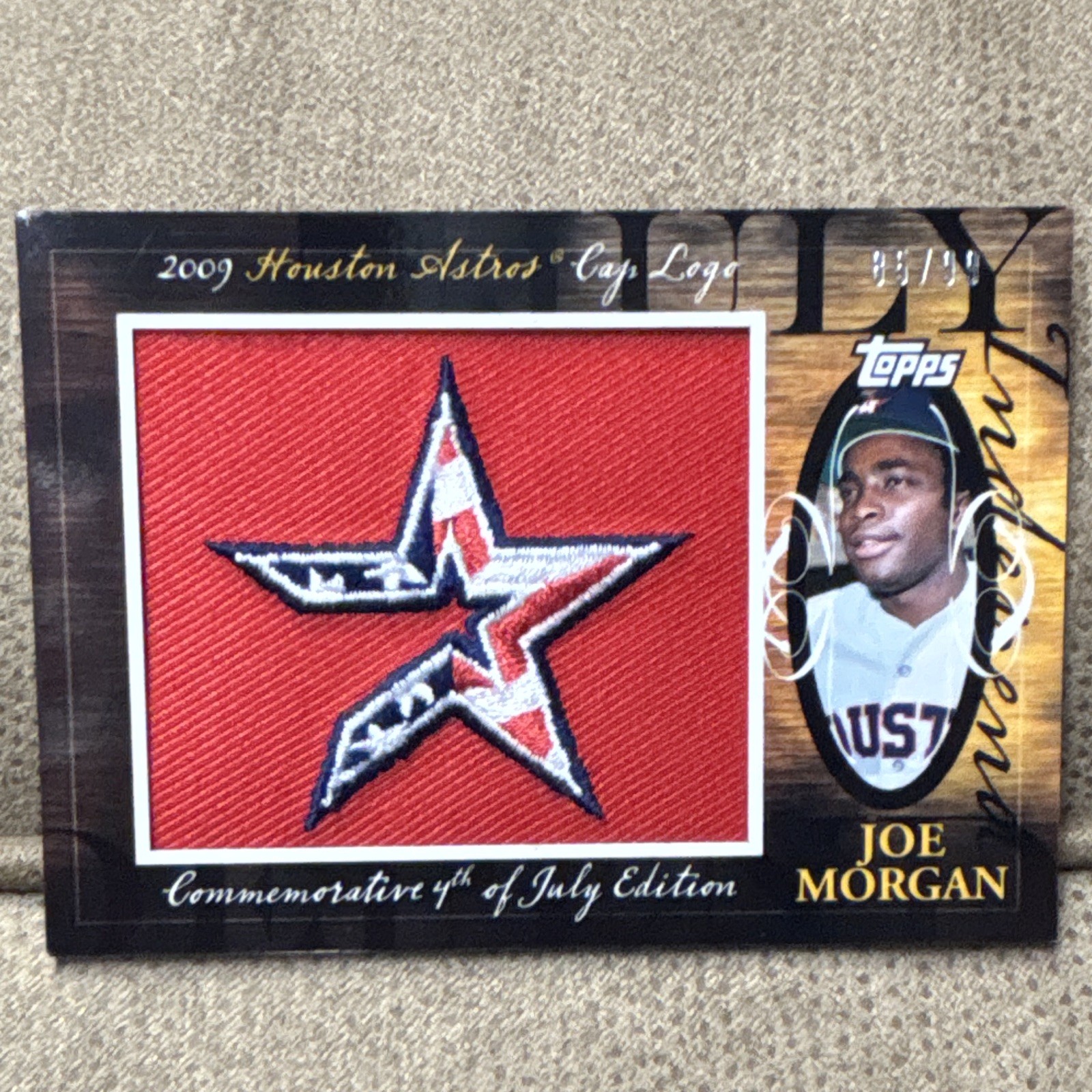 Topps 2010 MINT /99 4th of July Series 2 Joe Morgan Astros Cap Logo MHR-351 Topps 2010 MINT /99 4th of July Series 2 Joe Morgan Astros Cap Logo MHR-351