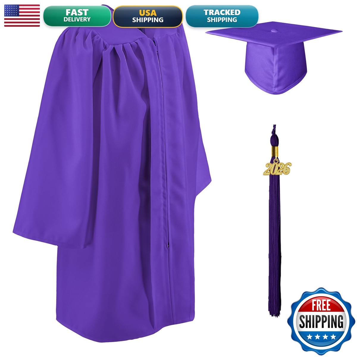 GraduatePro Kindergarten Graduation Cap Gown 2025 Tassel Set Preschool Purple 30 GraduatePro Kindergarten Graduation Cap Gown 2025 Tassel Set Preschool Purple 30