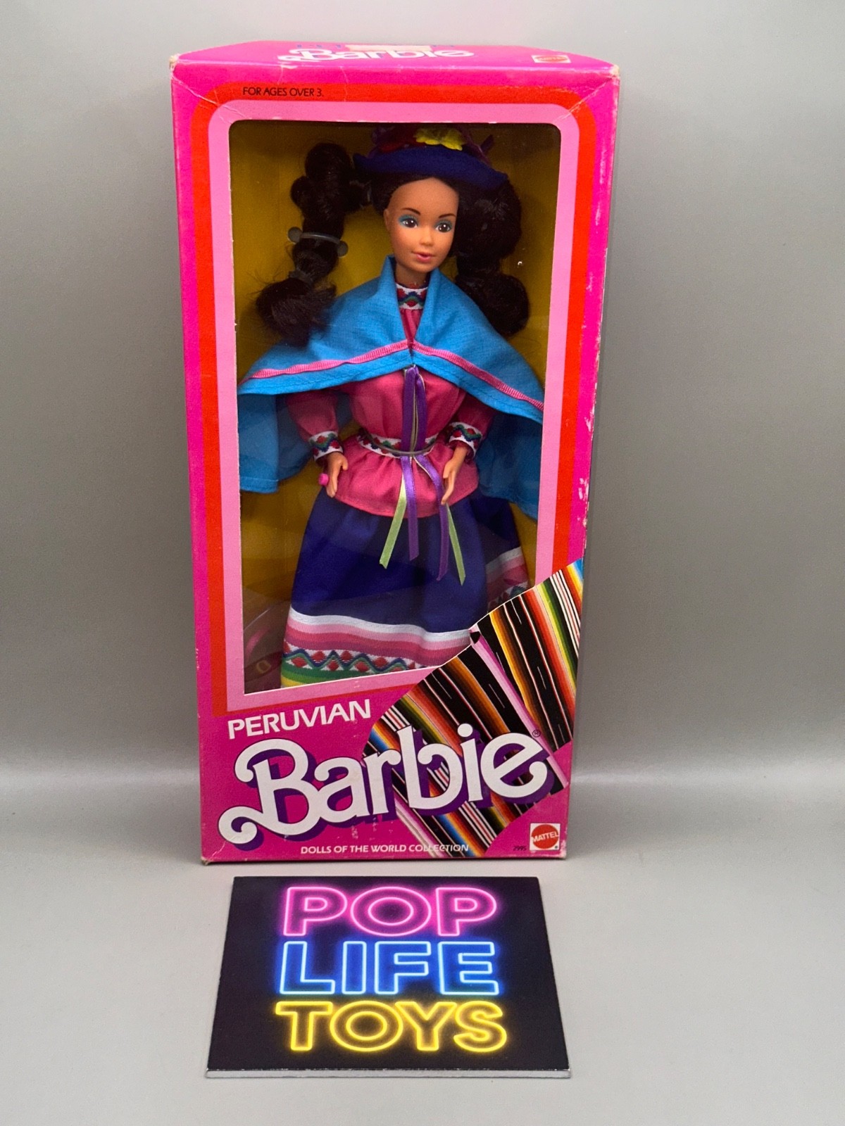 Vintage 1985 Mattel Dolls of the World “Peruvian Barbie” #2995 *NRFB*