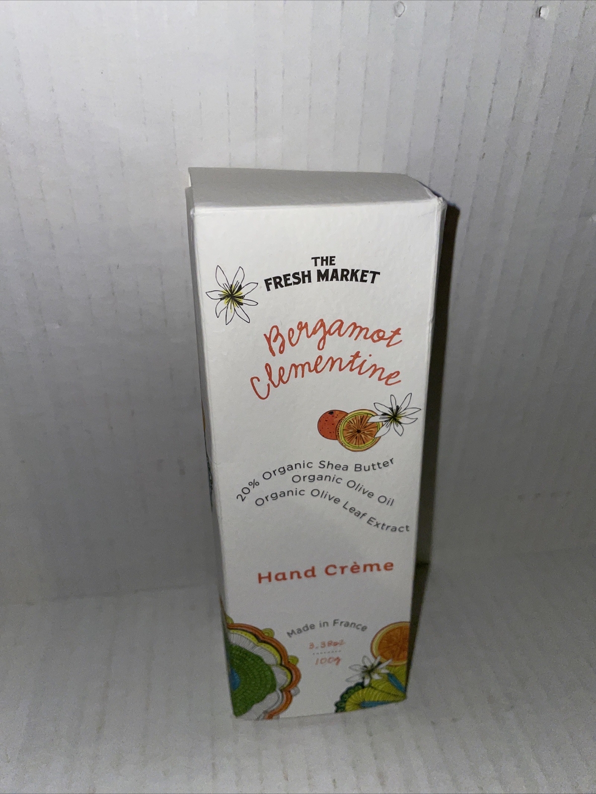 The Fresh Market Bergamot ClementineHand Creme~Made In France 3.38 Oz~New The Fresh Market Bergamot ClementineHand Creme~Made In France 3.38 Oz~New