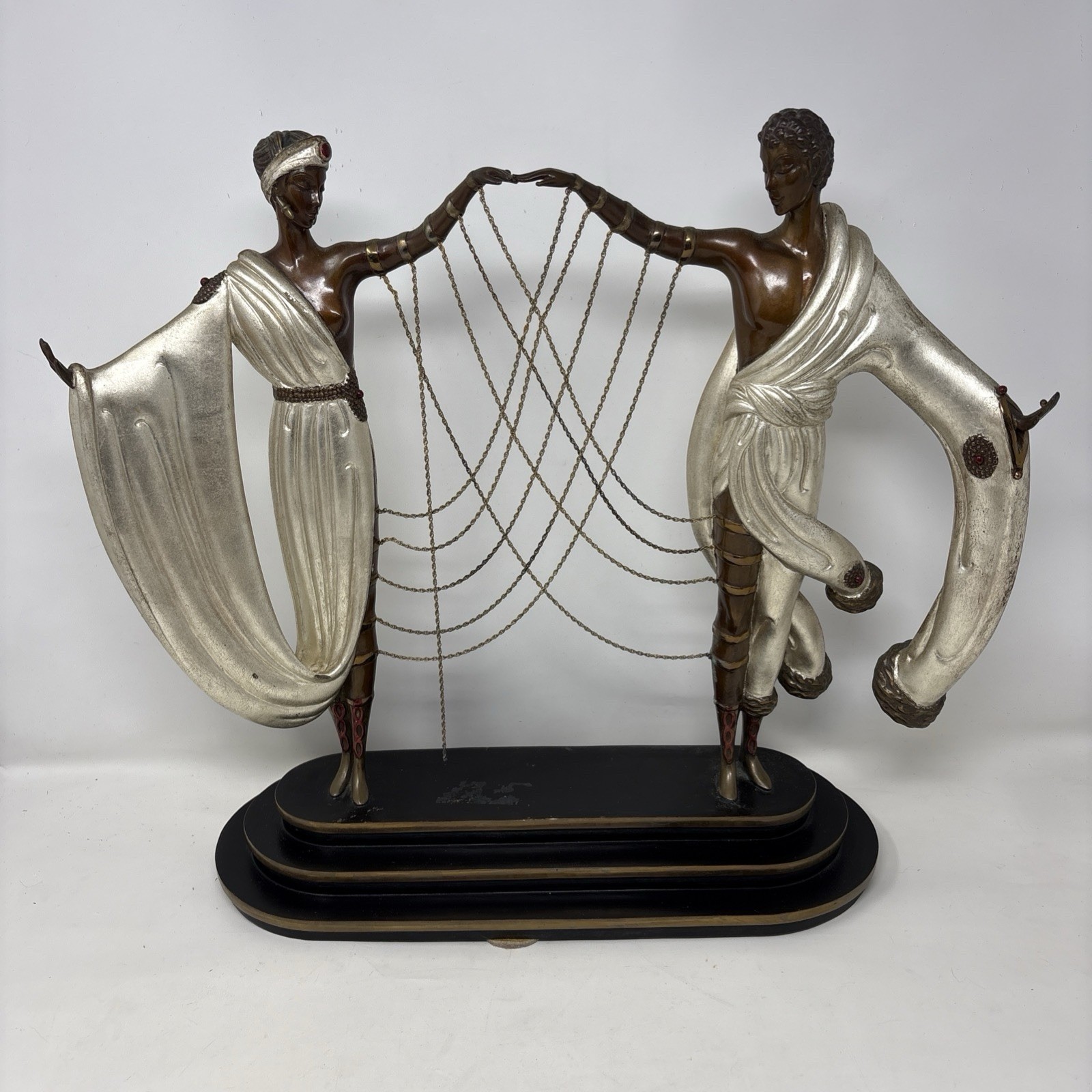 Erte Romain De Tirtoff The Wedding Bronze Sculpture Figural Dance Fine Art 1986
