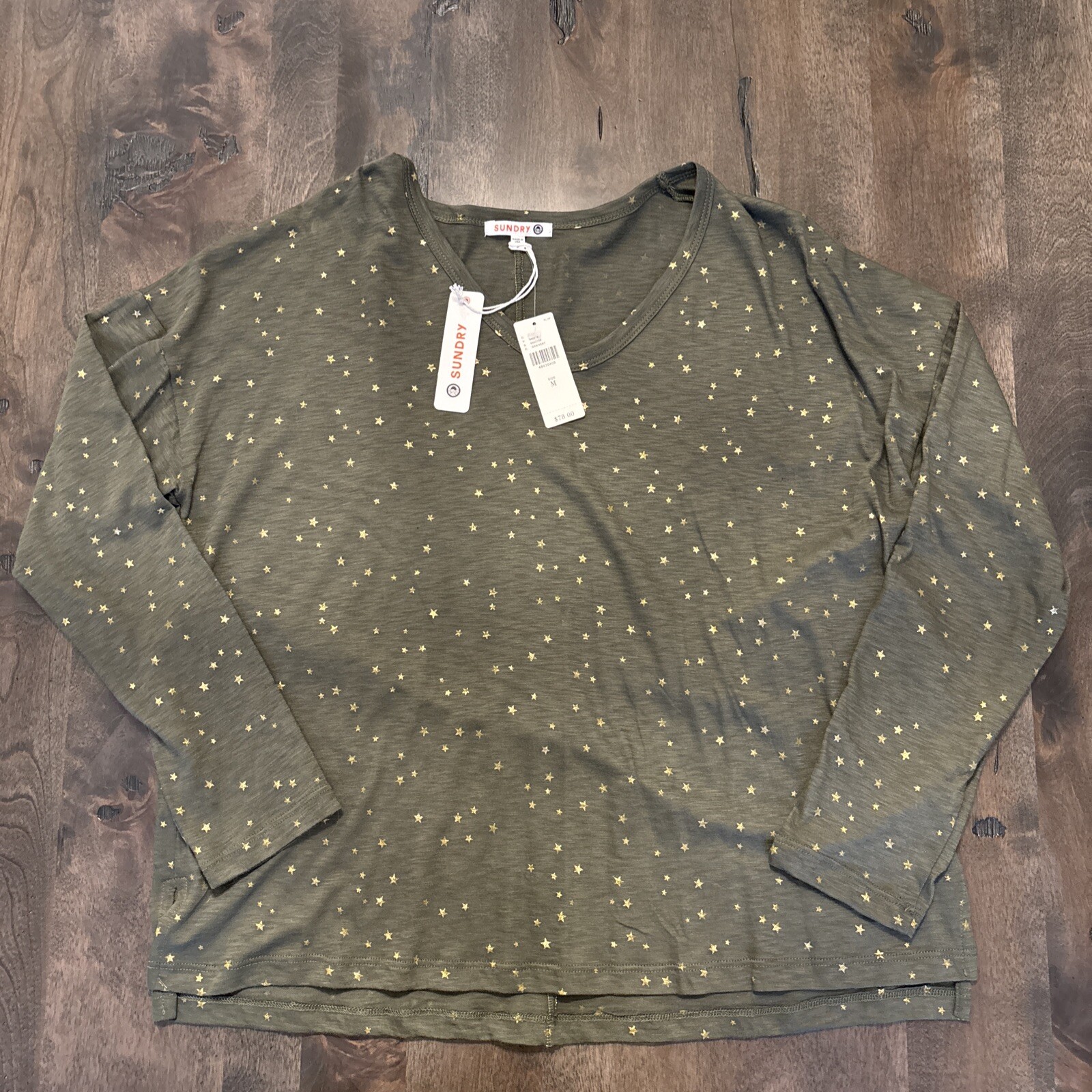 Sundry Womens Long Sleeve ~Stars~ Size 2 NWT MSRP $78 Sundry Womens Long Sleeve ~Stars~ Size 2 NWT MSRP $78